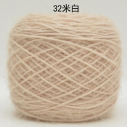 3兩大團(tuán)松鼠絨毛線中粗手編線diy手工鉤針線帽子線外套線亮絲線 32米白