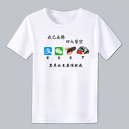 奧義馳搞笑表情包t恤男夏季短袖T恤男裝潮流個(gè)性文字抖音休閑上衣服 四大皆空_白短 XL 【120-135斤】