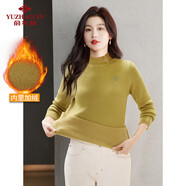 俞兆林加絨針織衫女毛衣打底衫女冬半高領(lǐng)一體絨厚內搭女上衣 Y144Z6005