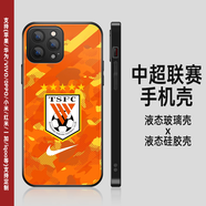 中超聯(lián)賽 上海 廣州 大連手機殼蘋果13/15華為安卓定制中國隊足球 山東泰山【聯(lián)系客服備注機型】 經(jīng)典黑玻璃殼 下單備注手機型號