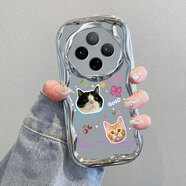 庫洛熊適用vivoX200手機殼X200Pro新款ProMini硅膠電鍍vivo保護套vovox全包防摔viv0系列vivix男mini女叉 電鍍奶油紋-銀色-ZC21可愛(ài)貓咪 vivo X200