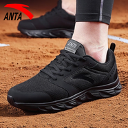 安踏（ANTA）男鞋秋季運動(dòng)鞋男士2025新款網(wǎng)面透氣軟底跑步鞋男休閑跑步鞋子男 黑-8 網(wǎng)面透氣 41