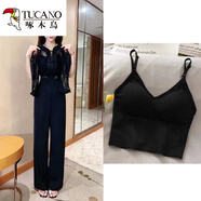 啄木鳥(niǎo)2025春季韓版氣質(zhì)修身顯瘦拼色蕾絲短袖復古盤(pán)扣連體褲減齡女 黑色美背 S 【建議100斤內】