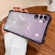 焱仁者Samsung三星S21+plus手機殼SM-G9960保護套3新S2i+新款sm一g996o男女十全包防摔液態(tài)硅膠超薄軟外 暗夜紫+手機膜 SamsungS21PLUS