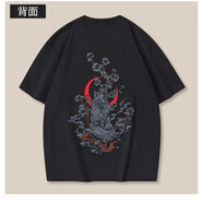古萊登（GODLIKE）夏季新款短袖T恤男裝圓領(lǐng)寬松大碼純棉國(guó)潮重工刺繡潮牌 休閑半袖 9051 黑色 M