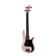 AKAMA【新品】AKAMA迷你電貝斯MG律動(dòng)精靈四弦初學(xué)者電貝司bass入門 MG-SP落櫻粉