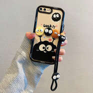 佩諾iPhone6/6S手機(jī)殼蘋(píng)果6/6s硅膠防摔plus軟殼全包保護(hù)套男女款立體毛絨公仔卡通可愛(ài)潮磨砂外殼 6/6s【天宇白色JGS毛絨公仔】舉手煤球+手繩
