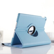 【原裝品質(zhì)】蘋果ipad5 6air2保護套ipd mini5皮套apad迷你3薄帶 旋轉(zhuǎn)天藍 iPad Air2(9.7英寸)