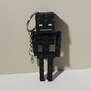 哈梵游鑰匙鏈MC我的世界可動骷髏苦力怕末影人凋零模型3D打印包包鑰匙扣 凋零骷髏（銀色眼睛）高8.3cm