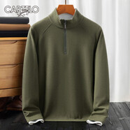 卡帝樂(lè )鱷魚(yú)半拉鏈衛衣男士秋冬季2024年新款德絨保暖長(cháng)袖T恤男裝 橄欖綠 bl205 12XL (105) 推薦(90-110斤)