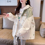 戀的春季潮流衛衣外套女春秋2025年新款學(xué)生小個(gè)子女生衣服休閑棒球服 綠色 均碼 (可備注碼數)