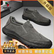 西域駱駝（VANCAMEL）男鞋2025新款春季舒適鞋子工地干活勞保鞋工作鞋男士運動爸爸鞋男 灰色【升級款】 41