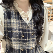 伊離姿茶歇法式格紋毛呢連衣裙女春秋兩件套小個(gè)子氣質(zhì)收腰森系初戀長(zhǎng)裙 單件襯衫 【收藏店鋪優(yōu)先發(fā)貨】 M 【建議100斤-110斤內(nèi)】