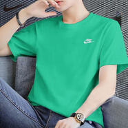 耐克（NIKE）短袖T恤男士2025夏季新款運動(dòng)服針織透氣圓領(lǐng)上衣半袖AR4999-657 AR4999-363綠色純棉 XL 推薦150-180斤