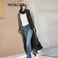 MO&Co.毛衣外套秋手工拉毛含馬海毛長(zhǎng)款MBD3CAR018 中花灰色 L 170