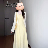 艾美琦美（AIMEIQIMEI）小個子吊帶連衣裙子女裝夏季2025新款鏤空開衫氣質(zhì)套裝兩件套夏天 套裝 M
