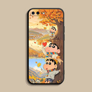 庫(kù)洛熊適用蘋(píng)果8Plus手機(jī)殼iphone7新款ip8plus保護(hù)套平果八全包ip7防摔iPhone6s創(chuàng)意SE二三代硅膠6SPlus 經(jīng)典黑【楓葉小新向左】 iPhone 7 Plus