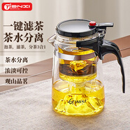 天喜（TIANXI）玻璃茶壺泡茶壺飄逸杯茶具套裝茶水分離水杯泡茶杯觀山壺580ML