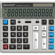 夏普（SHARP） EL-2135 Plus 灰色太陽(yáng)能雙電源計(jì)算器 財(cái)務(wù)會(huì)計(jì)專用大屏幕計(jì)算機(jī)器 辦公用品 2135升級(jí)版