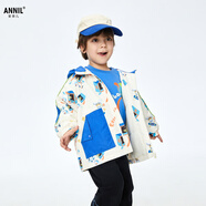 安奈兒（Annil）【商場(chǎng)同款】童裝男童短款棉衣冬棉服卡通夾棉XB335515 杏調花 90cm