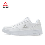 匹克（PEAK）板鞋男鞋新款情侶空軍一號小白鞋女低幫耐磨休閑鞋運動(dòng)鞋男 【男款】大白/淺灰 40