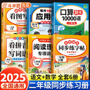 斗半匠二年級下冊語數(shù)專項訓(xùn)練口算題卡每天10道應(yīng)用題看圖寫話練字帖看拼音寫詞語閱讀理解專項訓(xùn)練（6冊