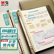 晨光（M&G）文具b5活頁本筆記本本子記事本可拆卸考研錯題橫線60張/8孔APY8C19PB-ZZ-B