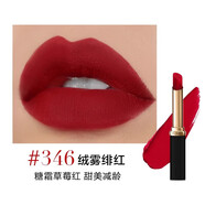 歐萊雅正品口紅紛澤滋潤保濕炫亮口紅多色護(hù)唇膏七夕情人節(jié)禮物 346絨霧緋紅(啞光)
