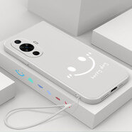 十年磨鍵華為nova12活力版手機殼鏡頭全包防摔FIN一AL60a液態(tài)硅膠男女新款 簡(jiǎn)約笑臉【古董白】送鋼化膜 華為nova12活力版