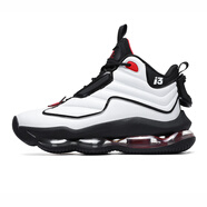 艾弗森籃球鞋中幫男耐磨防滑減震全掌氣墊運動(dòng)鞋 a380白黑紅 43