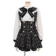 LIZ連衣裙日系日產(chǎn)量產(chǎn)型小香風(fēng)套裝襯衫短褲連衣裙兩件套裝 長(cháng)袖黑色 5XL