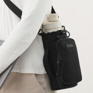 SCANDIHO E水壺包斜挎便攜多功能手機挎包戶(hù)外旅行旅游水杯收納袋保溫杯套 單肩水瓶包【黑色】