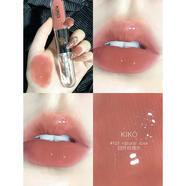 KIKO雙頭唇蜜唇釉103口紅水光鏡面雨衣透明裸色玻璃唇彩女133奶茶 雙頭唇釉103#奶茶豆沙色