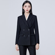 特洛曼黑色西裝套裝女職業(yè)裝氣質(zhì)通勤商務休閑正裝面試春秋西服外套工裝