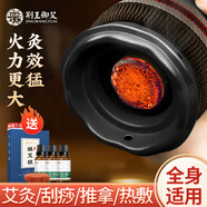 荊王御艾大火龍罐砭石艾灸罐蘄艾柱按摩精油中醫院同款隨身灸家用刮痧器具