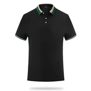 巴金多夏季藥店工作服短袖冰絲T恤定制logo公司團隊文化polo衫訂制工衣 ZC-871（黑色短袖）高端冰絲面料 S