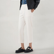 唯唯（WEWE）商場(chǎng)同款時(shí)尚簡(jiǎn)約休閑褲女2025春季新款九分褲 黑色 L (170)