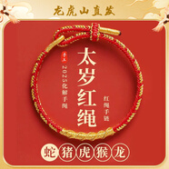 龍虎山太歲紅繩手鏈2025蛇年本命年紅手繩豬猴虎龍編織手繩護(hù)身符 祝福款     蛇年本命年太歲紅繩