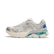 李寧極光RENEW休閑鞋女鞋復古老爹鞋厚底增高健身運動(dòng)鞋AG 銀色米白色AGCU044-5 36