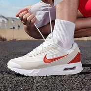耐克（NIKE）官方 艦店跑步鞋男鞋 25秋新款Airmax氣墊鞋透氣慢跑鞋低幫運動(dòng)鞋 AIR MAX緩震/白-橘紅 42 (265mm)