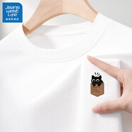 JEANSWEST LIFE真維斯短袖男t恤純棉簡(jiǎn)約貓咪男生半袖夏季柔軟親膚百搭男款上衣