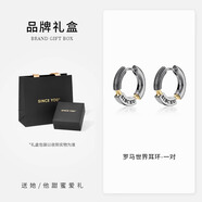 SINCE YOU鄧為同款耳環(huán)羅馬世界銀耳釘男磁吸無(wú)耳洞高級耳飾七夕禮物送對象 羅馬世界耳環(huán)（一對）太空灰