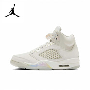 NIKE耐克Air Jordan 5 AJ5灰白男女蛇年限定復(fù)古防滑高幫運(yùn)動籃球鞋 HF3183-001灰白 36 (230mm)