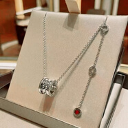 PROLIANCE新款慈善黑陶瓷項鏈小紅人風(fēng)格男女小蠻腰鎖骨鏈925純銀項鏈 新款柳釘項鏈