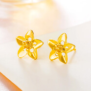 胖東來(lái)同款沙金耳釘越南小女耳棒仿真鍍黃金耳環(huán)歐幣首飾久不掉色 咖啡色 耳釘25#