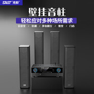 先科（SAST）A-17 專業(yè)會議音柱壁掛式多媒體功放機音響設(shè)備學校廣播商場酒店背景音樂G-300一拖四
