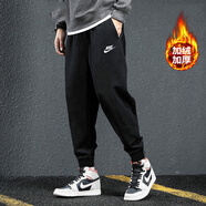 耐克（NIKE）運動(dòng)褲男褲2025夏季新款休閑束腳健身褲跑步長(cháng)褲針織籃球寬松衛褲 黑色BV2672-010收口加絨款秋冬款 XL /180/建議體重150-180斤