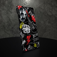 meskins適用三星ultra手機殼S22+/S21保護殼原創(chuàng  )卡通簡(jiǎn)約黑色灰色格子條紋男女新款磨砂手感殼半包硬殼 【親膚手感全彩殼】5110 三星S23Ultra