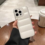 桐汝壁2025蛇年冬季羽絨純色適用蘋果iPhone16 15Promax手機(jī)殼14氣墊13 白色 iPhone6s