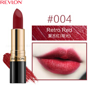 露華濃（Revlon）麗采保濕滋潤唇膏女士啞光黑管口紅女士不掉色美妝化妝品女彩妝 004#復(fù)古紅（啞光質(zhì)地）